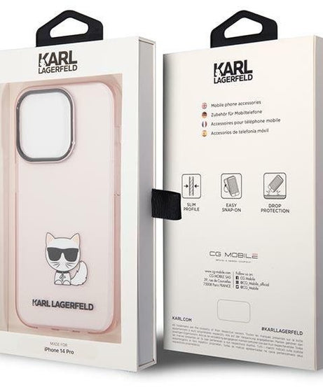 Оригинален кейс за iPhone 14 Pro - Karl Lagerfeld Ikonik Choupette Ikonik Choupette