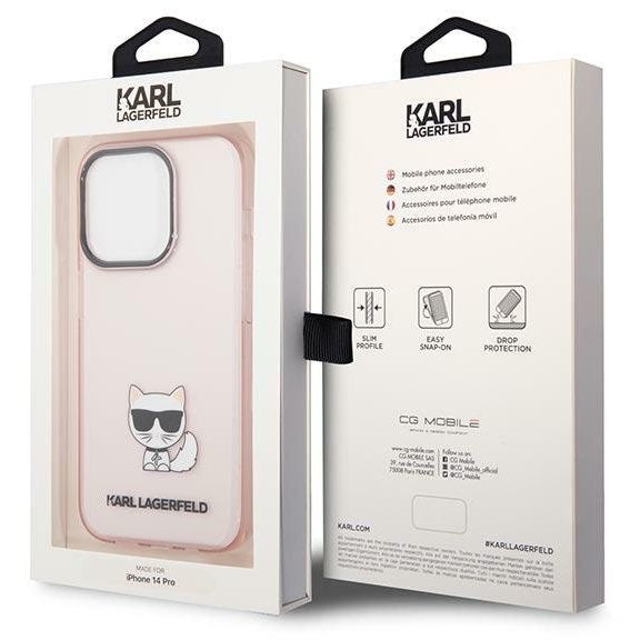 Оригинален кейс за iPhone 14 Pro - Karl Lagerfeld Ikonik Choupette Ikonik Choupette