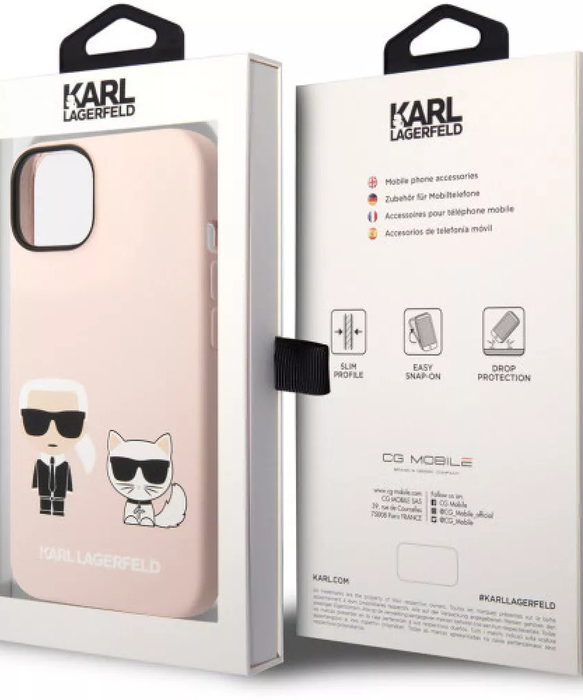 Оригинален твърд гръб за iPhone 14 Pro Max - Karl Lagerfeld Ikonik Magsafe