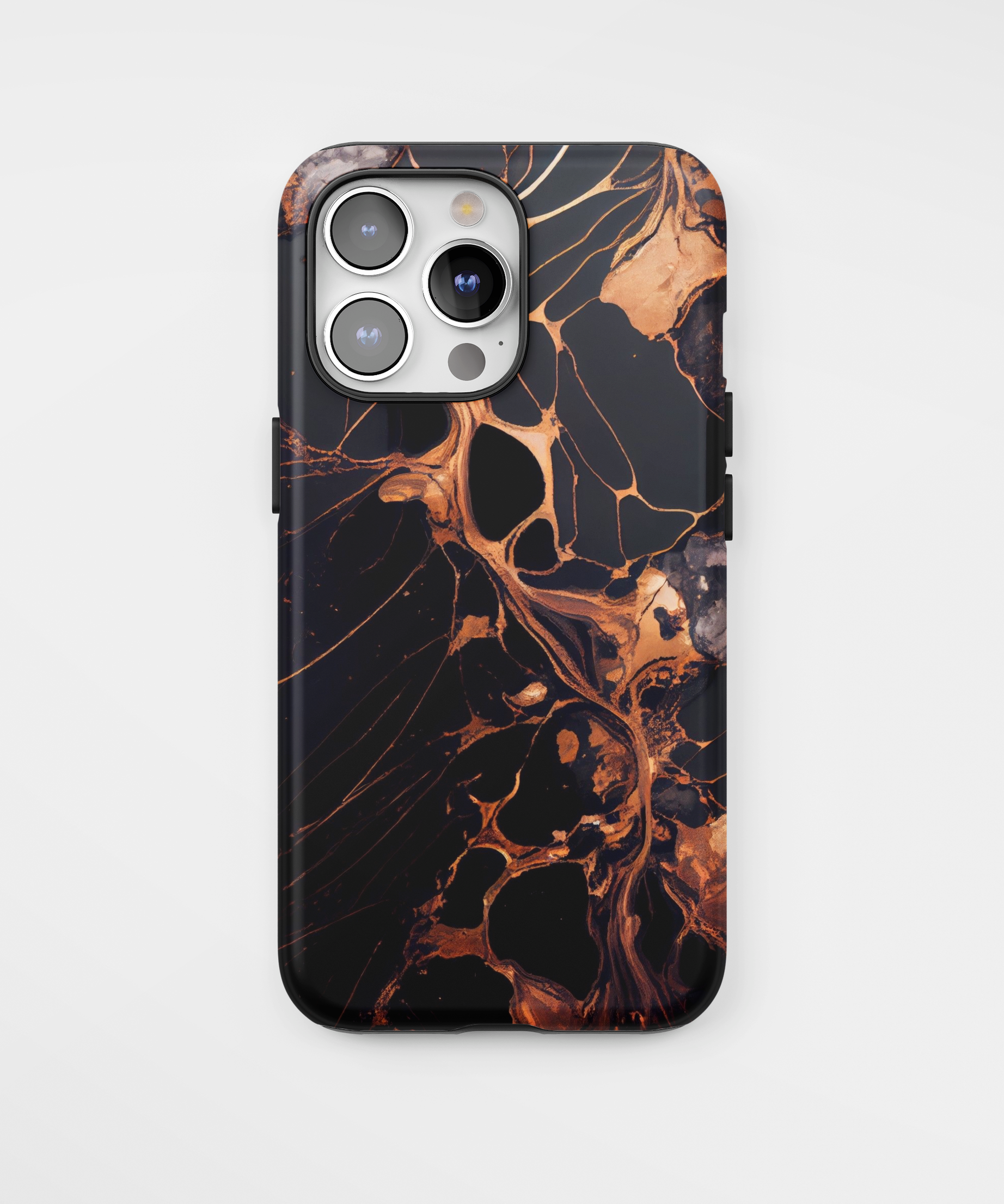 Силиконов Premium Marble Кейс за iPhone - Black River