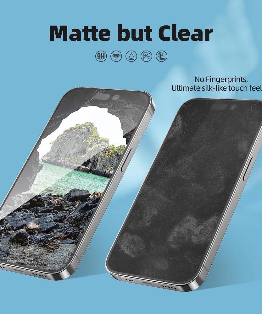 Матов протектор за iPhone от закалено стъкло - Blueo Matt Anti-Glare HD Strong