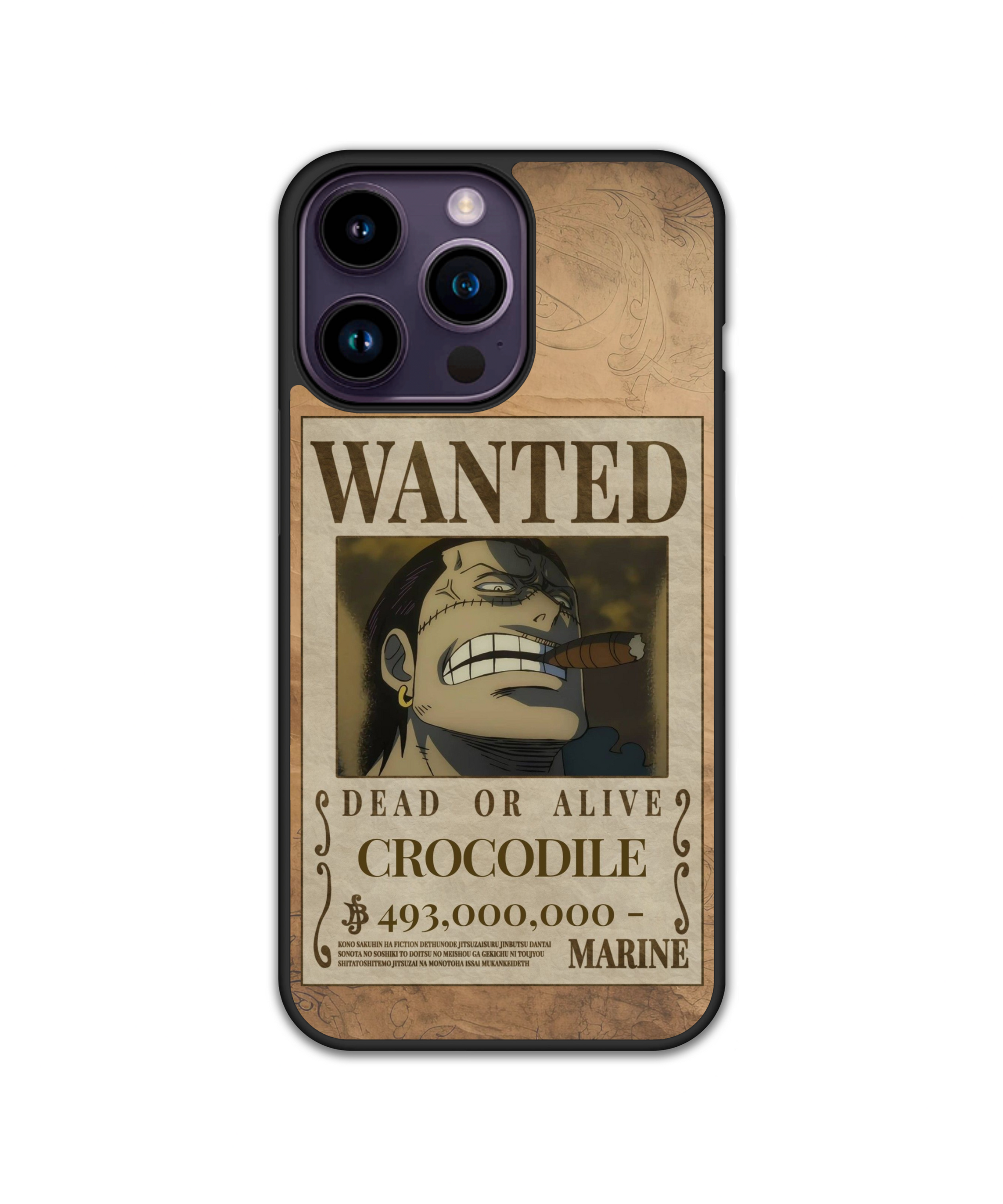 Силиконов One Piece Кейс - Crocodile Wanted Poster