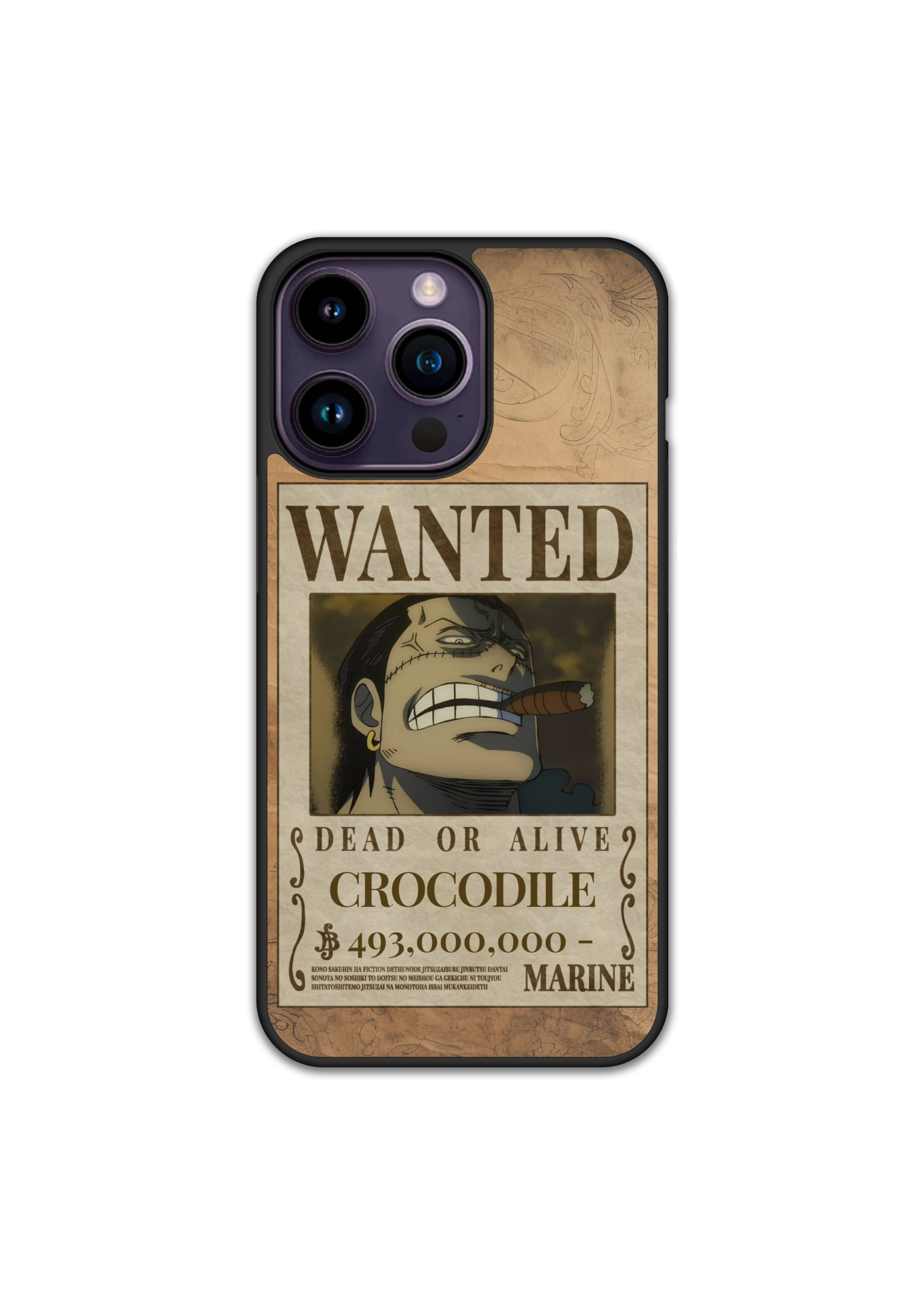 Силиконов One Piece Кейс - Crocodile Wanted Poster