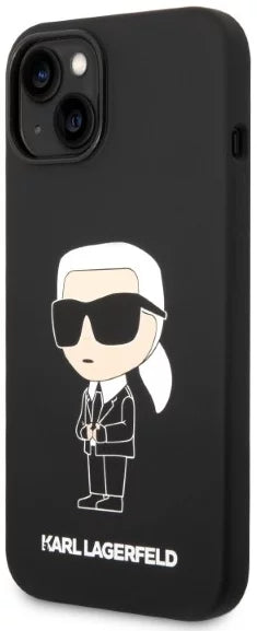 Оригинален кейс за iPhone 14 - Karl Lagerfeld Silicone Ikonik Black