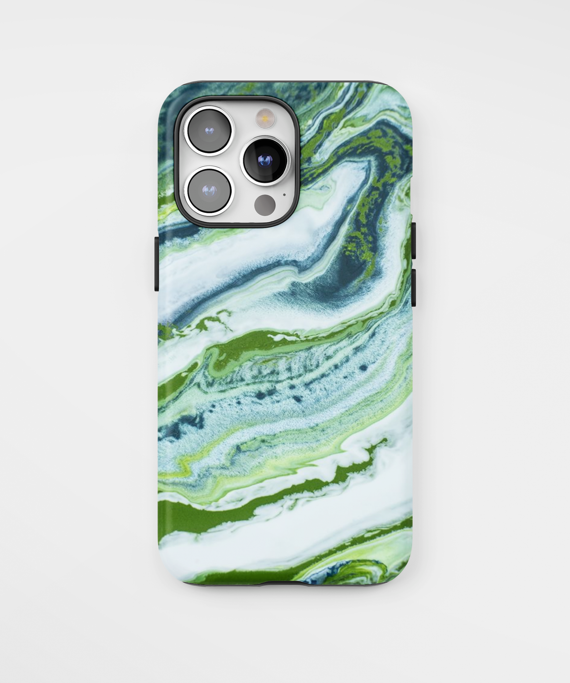 Силиконов Premium Marble Кейс за iPhone - Green Dreams