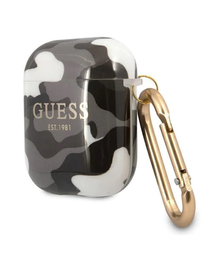 Силиконов оригинален калъф Guess за AirPods 1/2 - Камуфлаж
