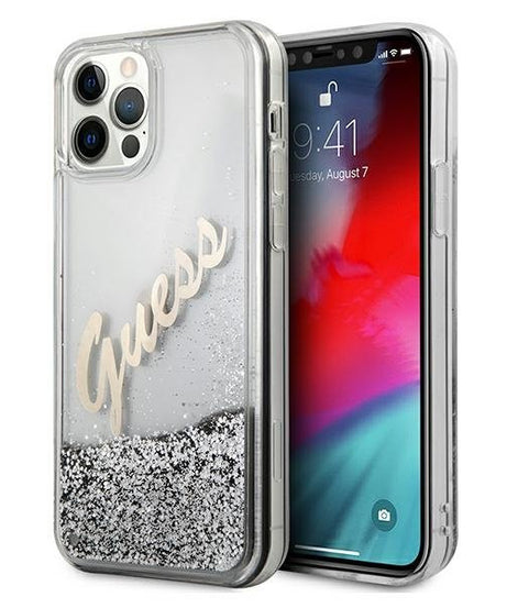 Оригинален кейс за iPhone 12 Pro Max - GUESS  Silicone Vintage Gold Logo