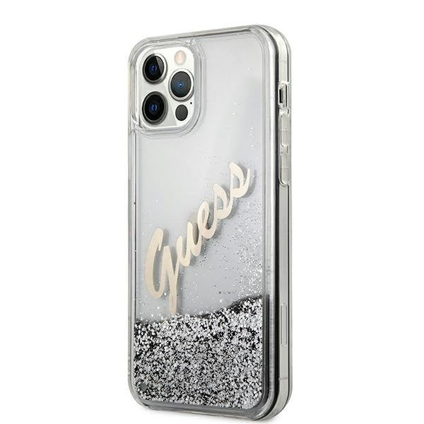 Оригинален кейс за iPhone 12 Pro Max - GUESS  Silicone Vintage Gold Logo
