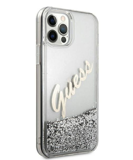 Оригинален кейс за iPhone 12 Pro Max - GUESS  Silicone Vintage Gold Logo