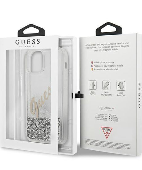 Оригинален кейс за iPhone 12 Pro Max - GUESS  Silicone Vintage Gold Logo