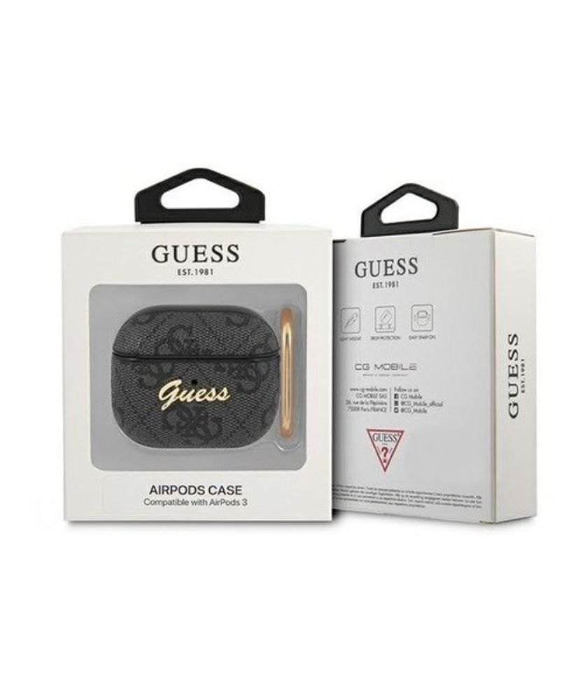 Оригинален калъф Guess за AirPods 3 - черен