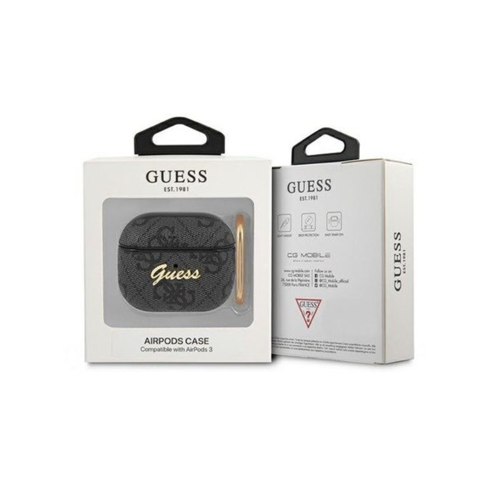 Оригинален калъф Guess за AirPods 3 - черен