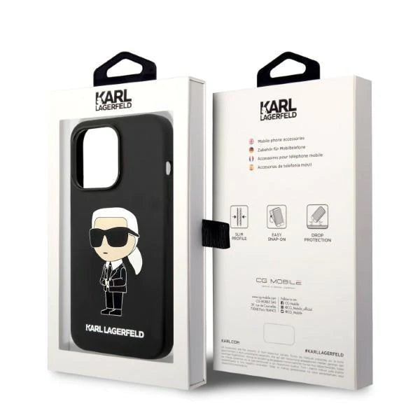 Оригинален твърд гръб за iPhone 14 Pro Max - Karl Lagerfeld Ikonik Magsafe