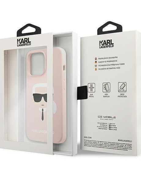 Оригинален твърд гръб за iPhone 14 Pro Max - Karl Lagerfeld Ikonik Magsafe