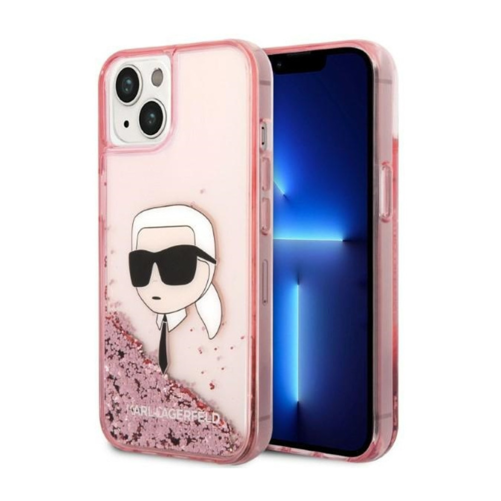 Оригинален кейс за iPhone 14 - Karl Lagerfeld Liquid Glitter Karl's Head