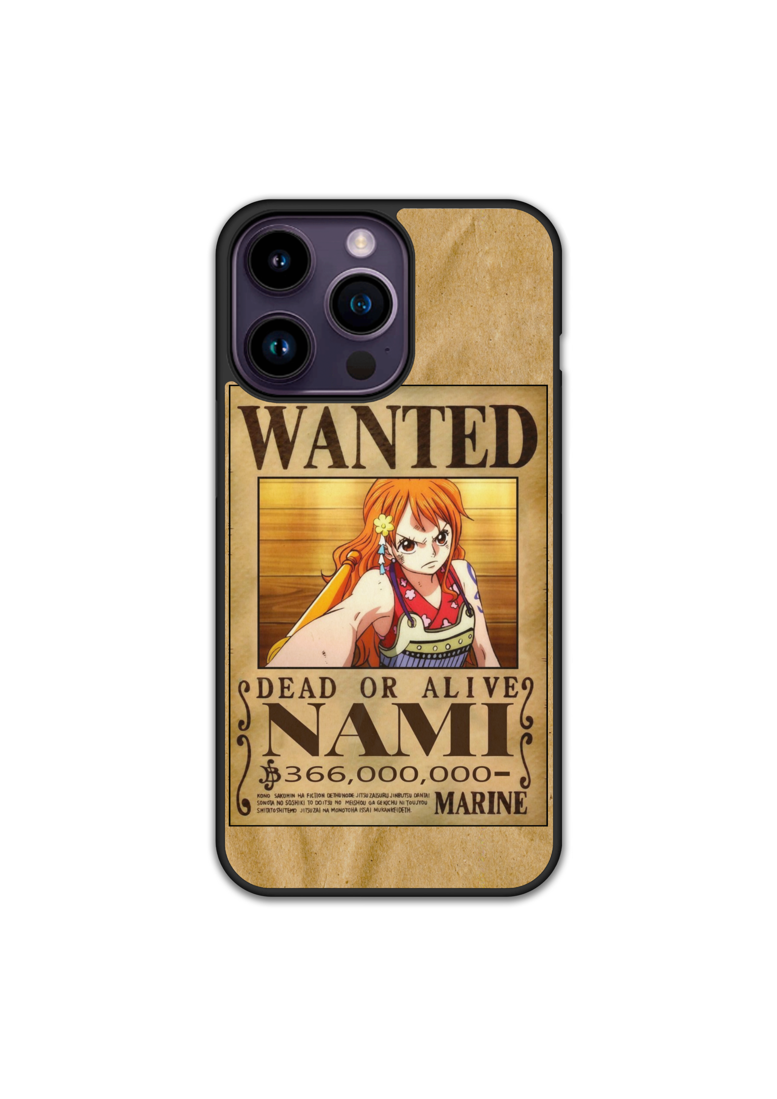 Силиконов One Piece Кейс - Nami Wanted Poster