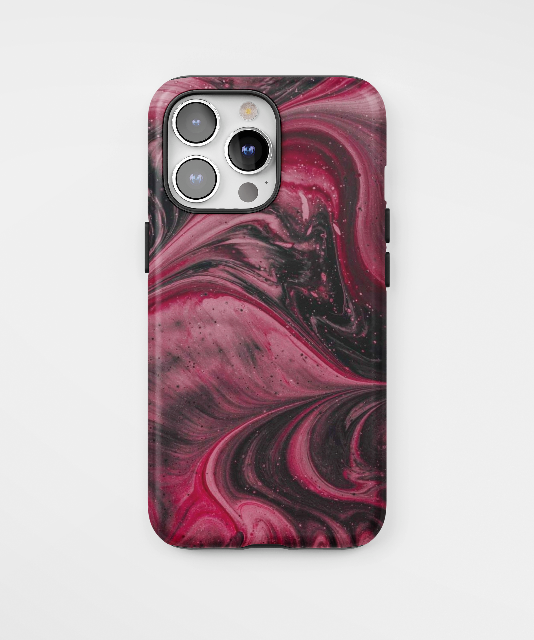 Силиконов Premium Marble Кейс за iPhone - Red Marble