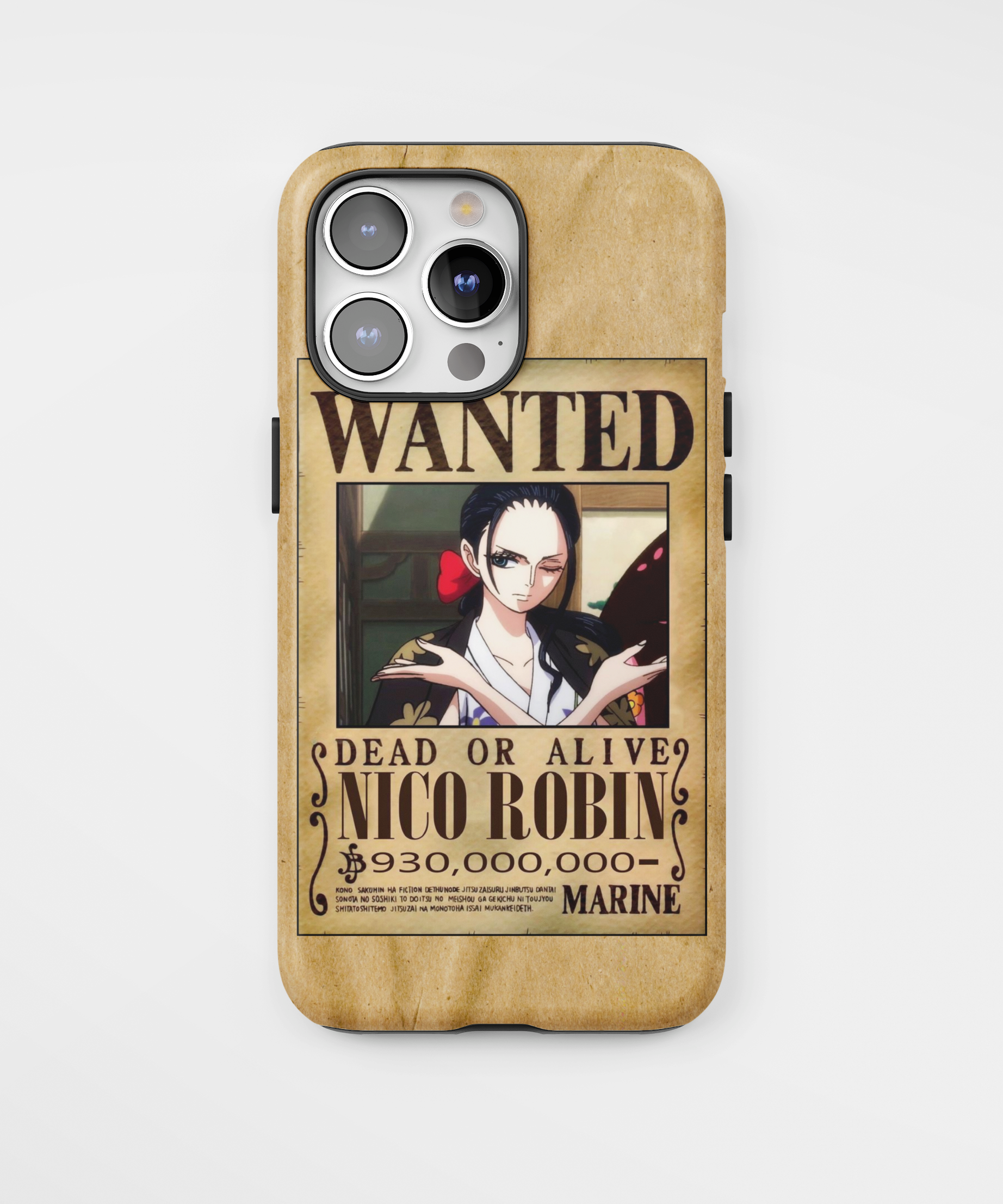 Силиконов One Piece Кейс за iPhone - Nico Robin Wanted Poster