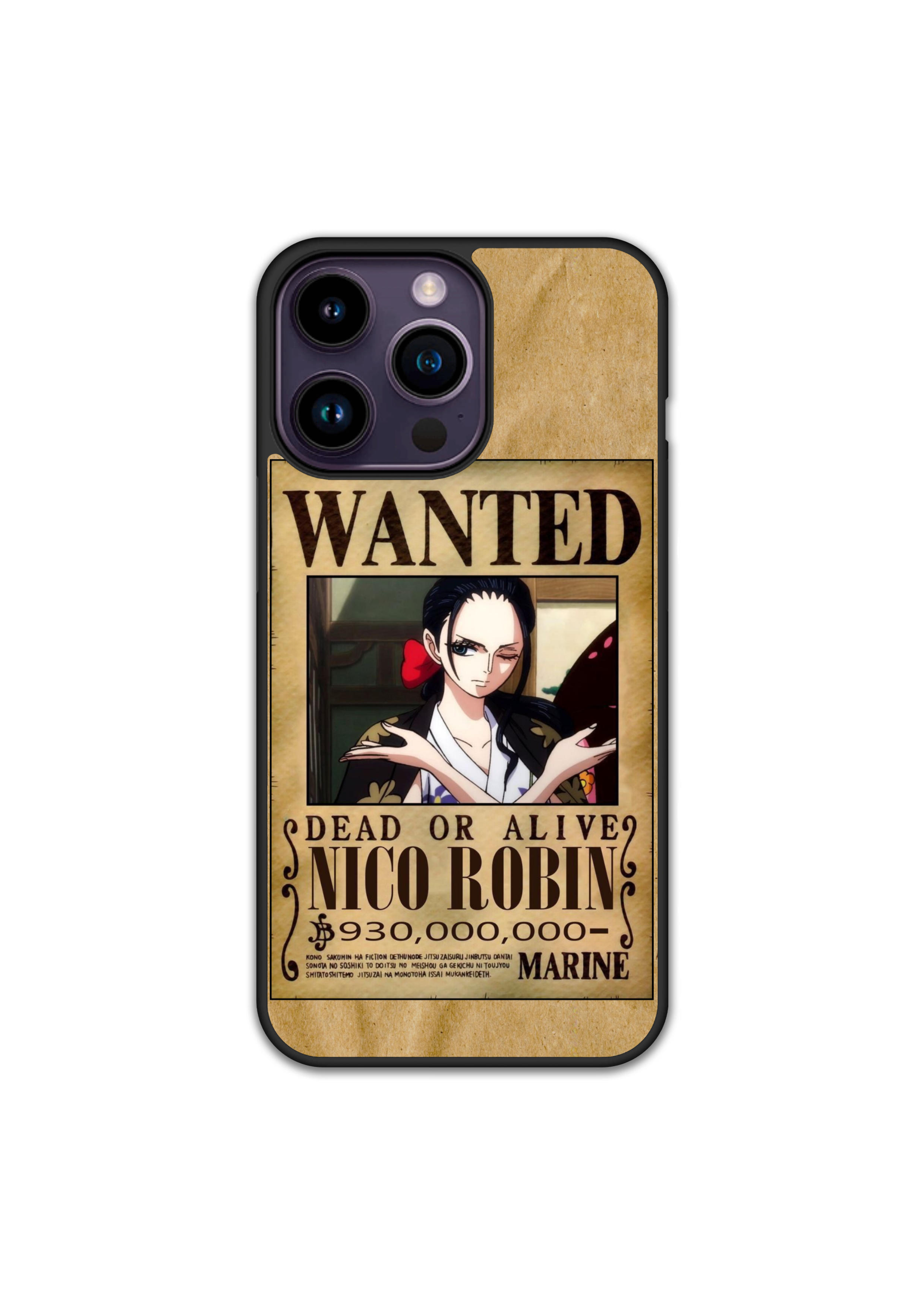 Силиконов One Piece Кейс - Nico Robin Wanted Poster