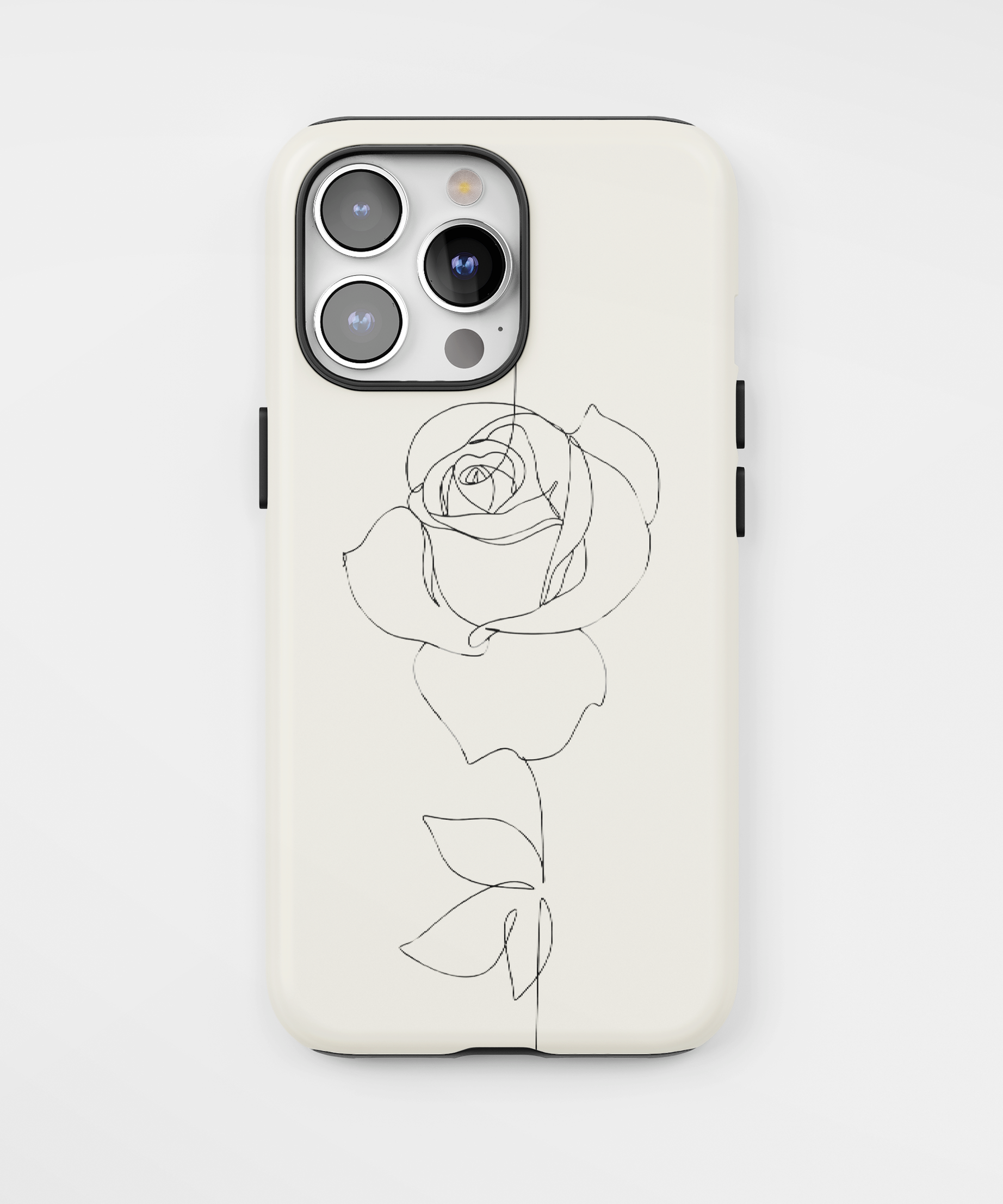Силиконов Кейс за iPhone - Line Art The Rose
