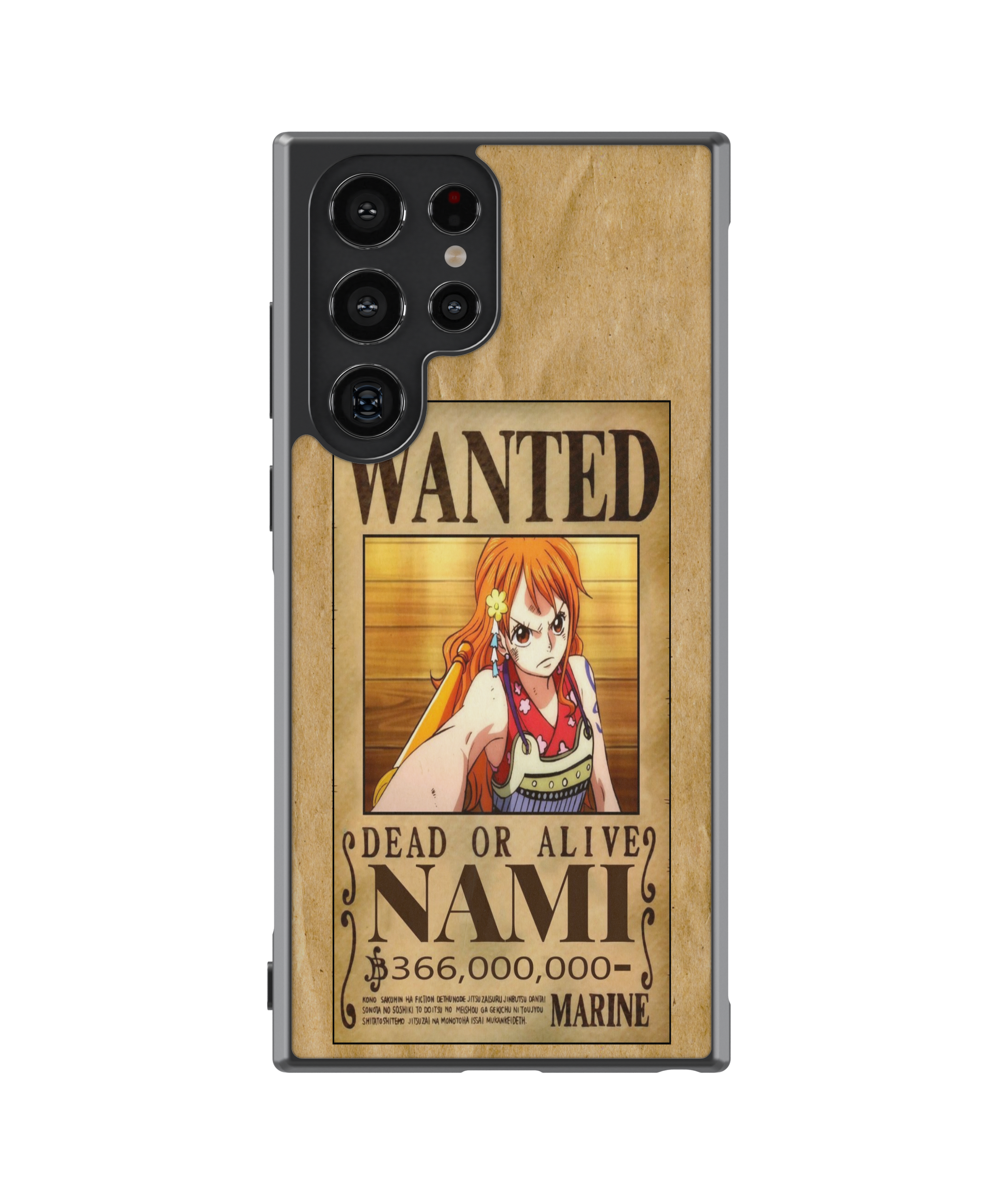 Силиконов One Piece Кейс - Nami Wanted Poster