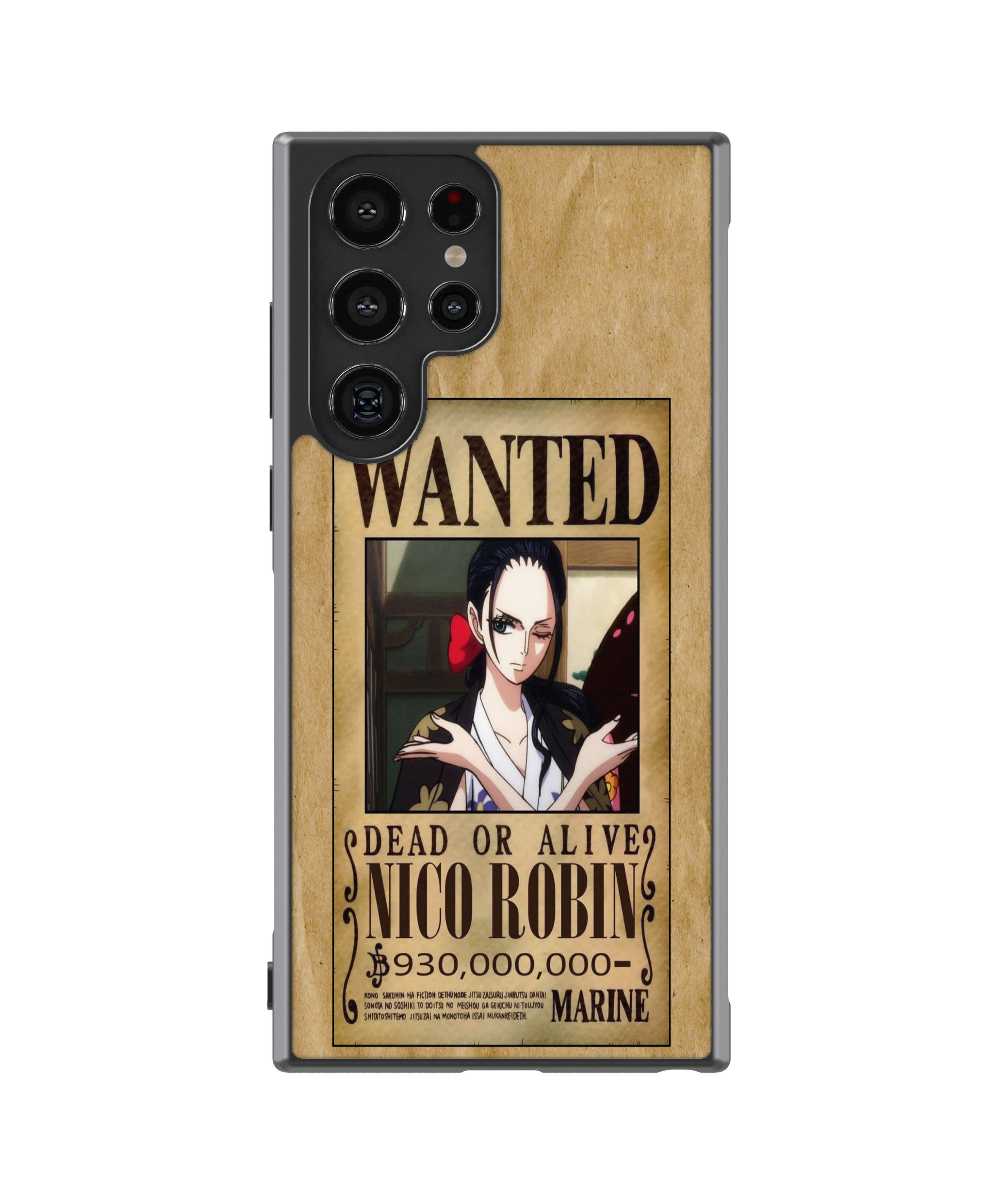 Силиконов One Piece Кейс - Nico Robin Wanted Poster