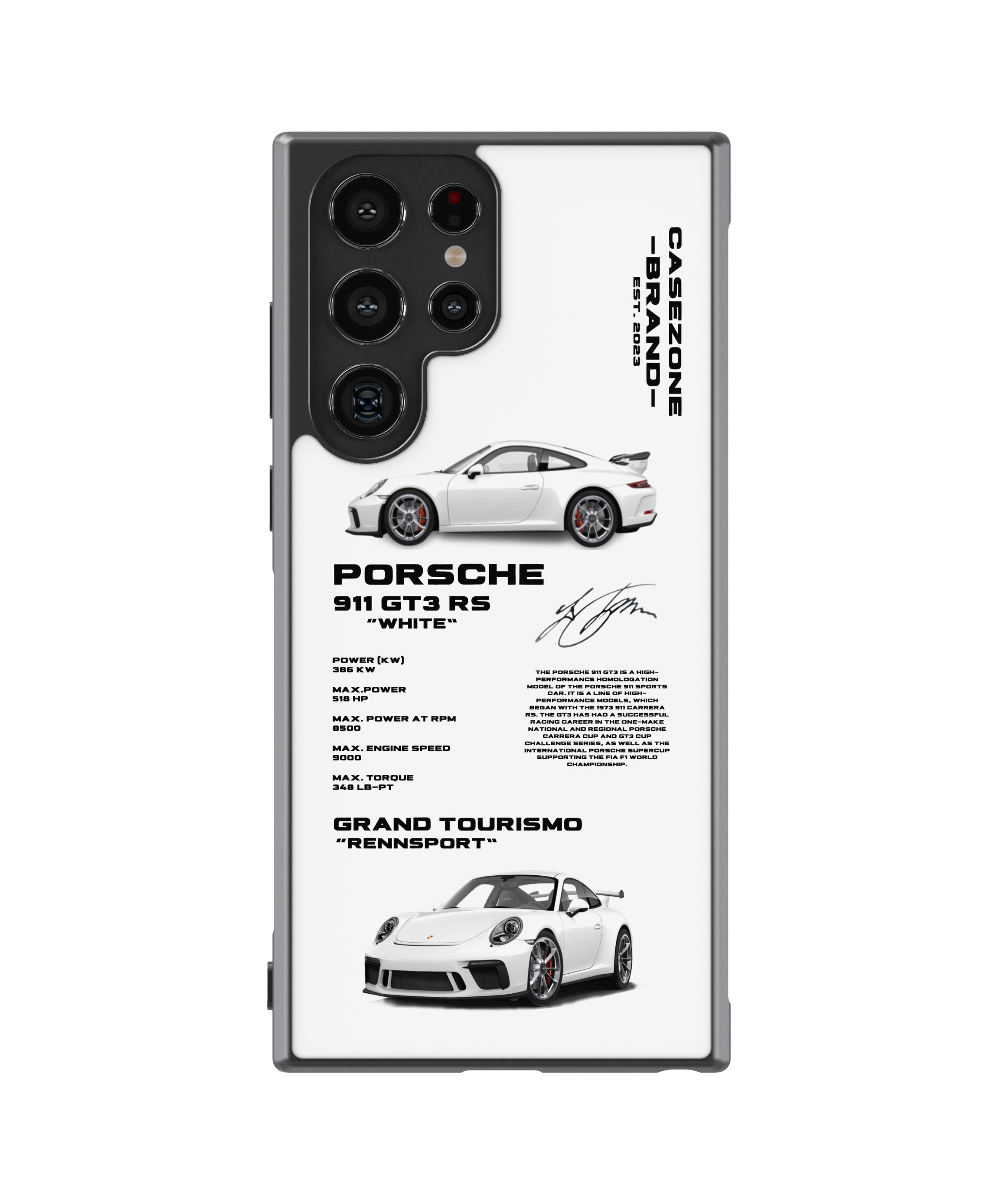 Силиконов Кейс - Perfection White Porsche