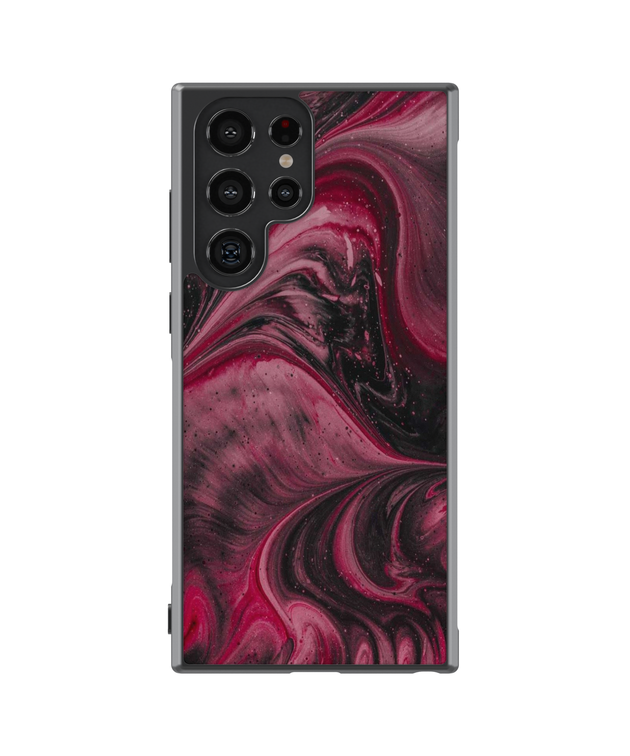 Силиконов Premium Marble Кейс - Red Marble