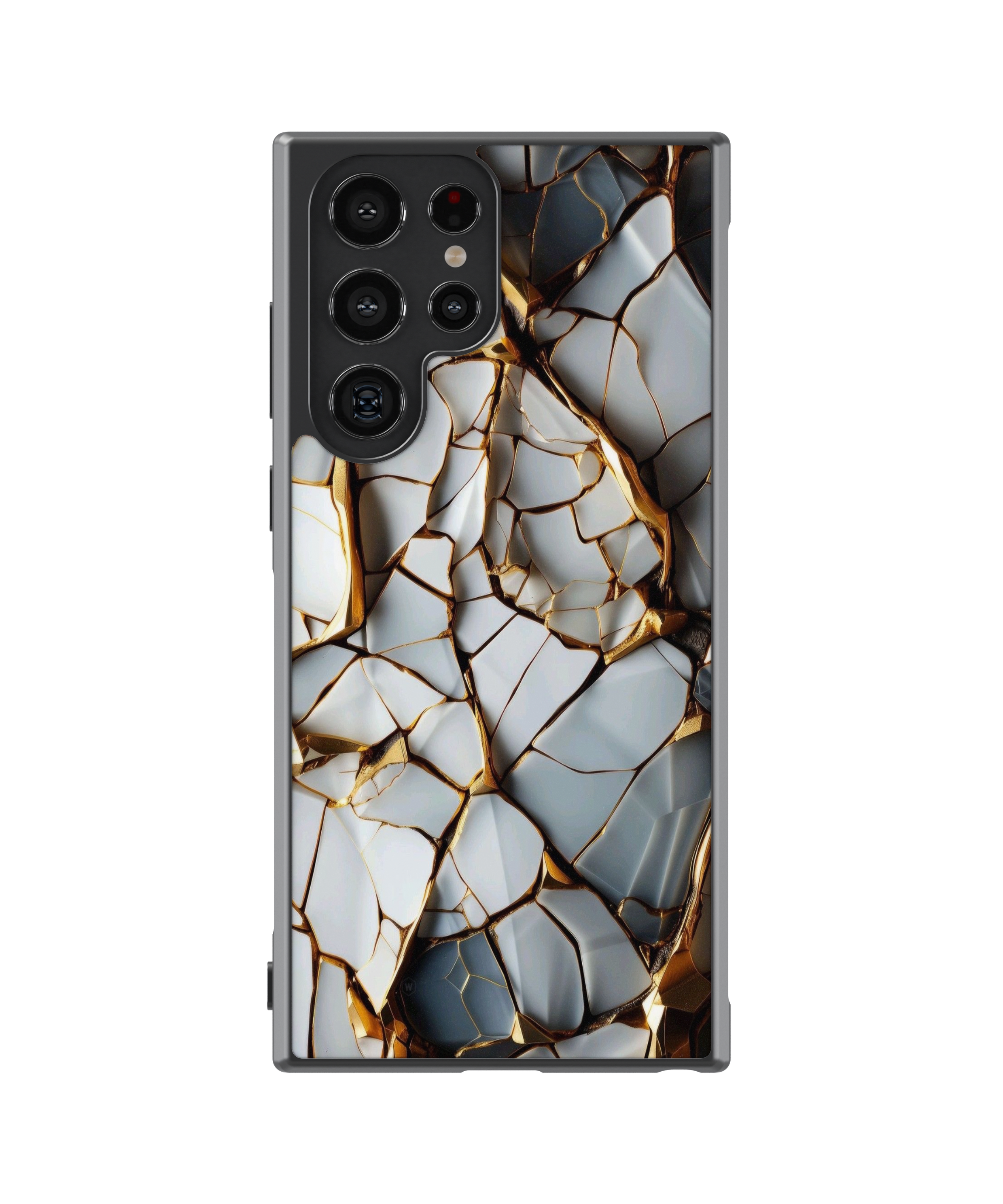 Силиконов Premium Marble Кейс - White Garden