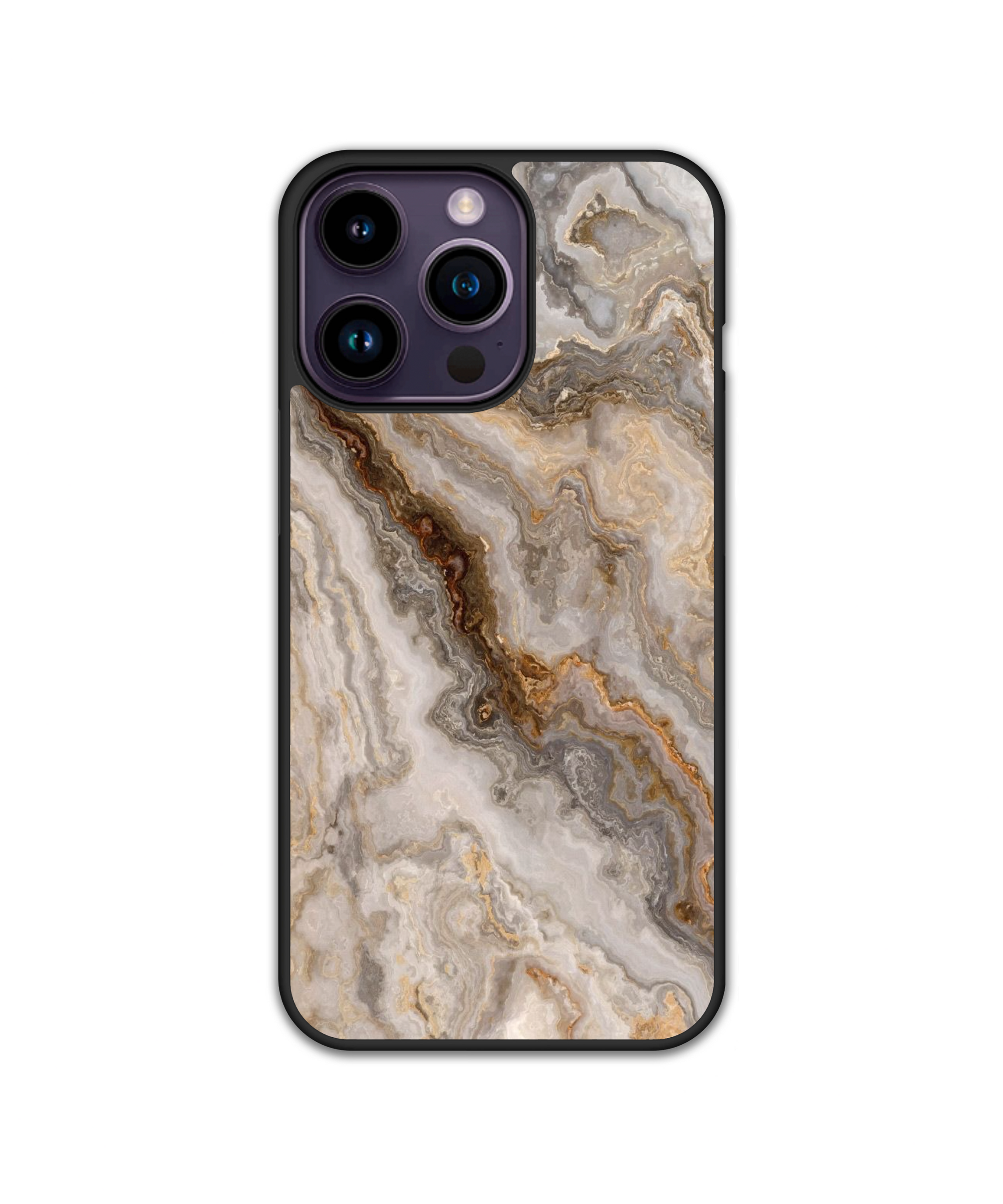 Силиконов Premium Marble Кейс - Silver Lining