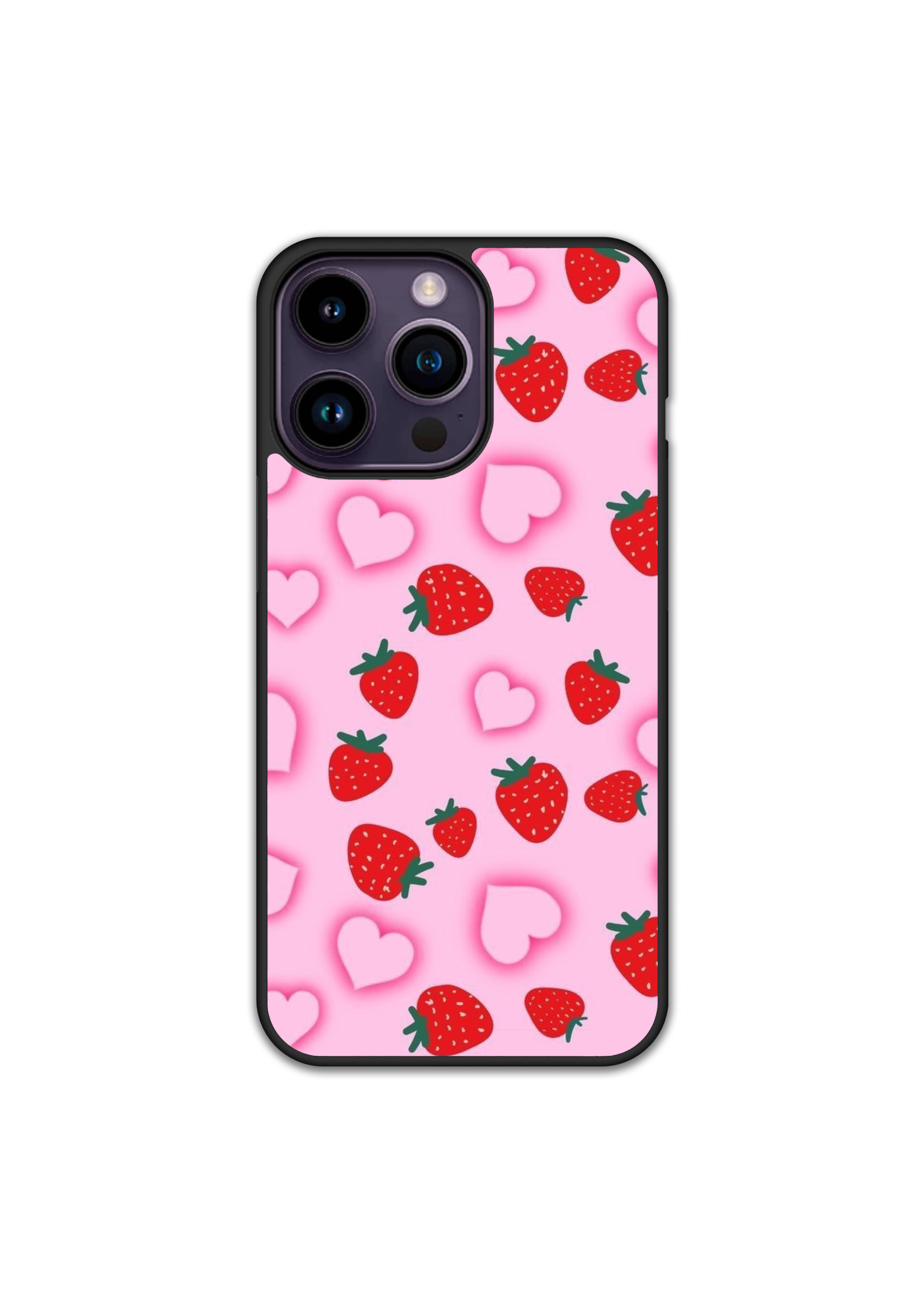 Силиконов Кейс - Smile Strawberry Hearts