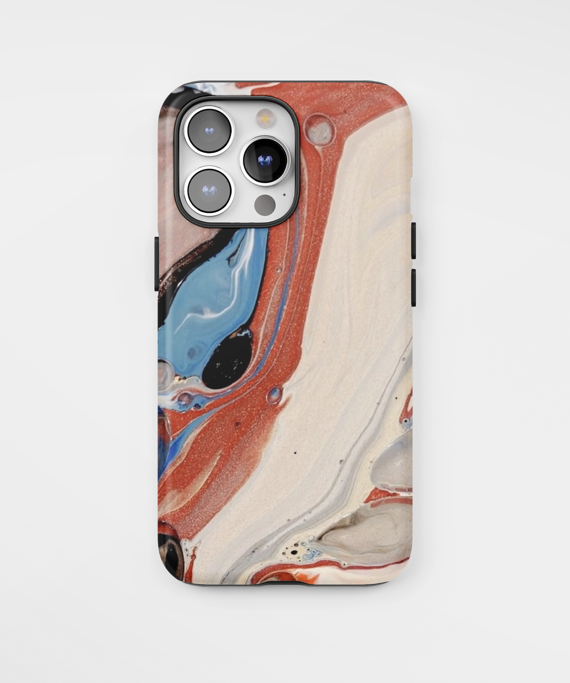 Силиконов Premium Marble Кейс за iPhone - Waving Brush