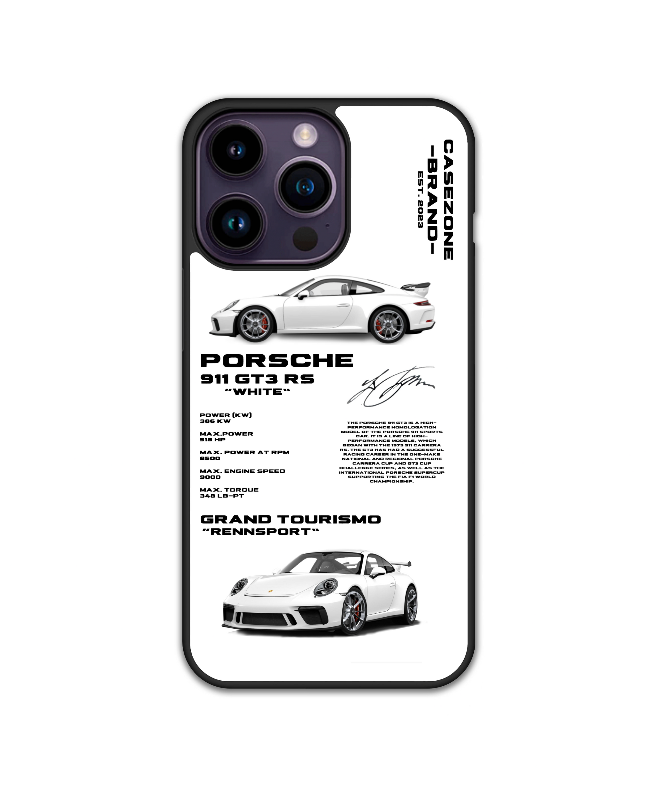 Силиконов Кейс - Perfection White Porsche