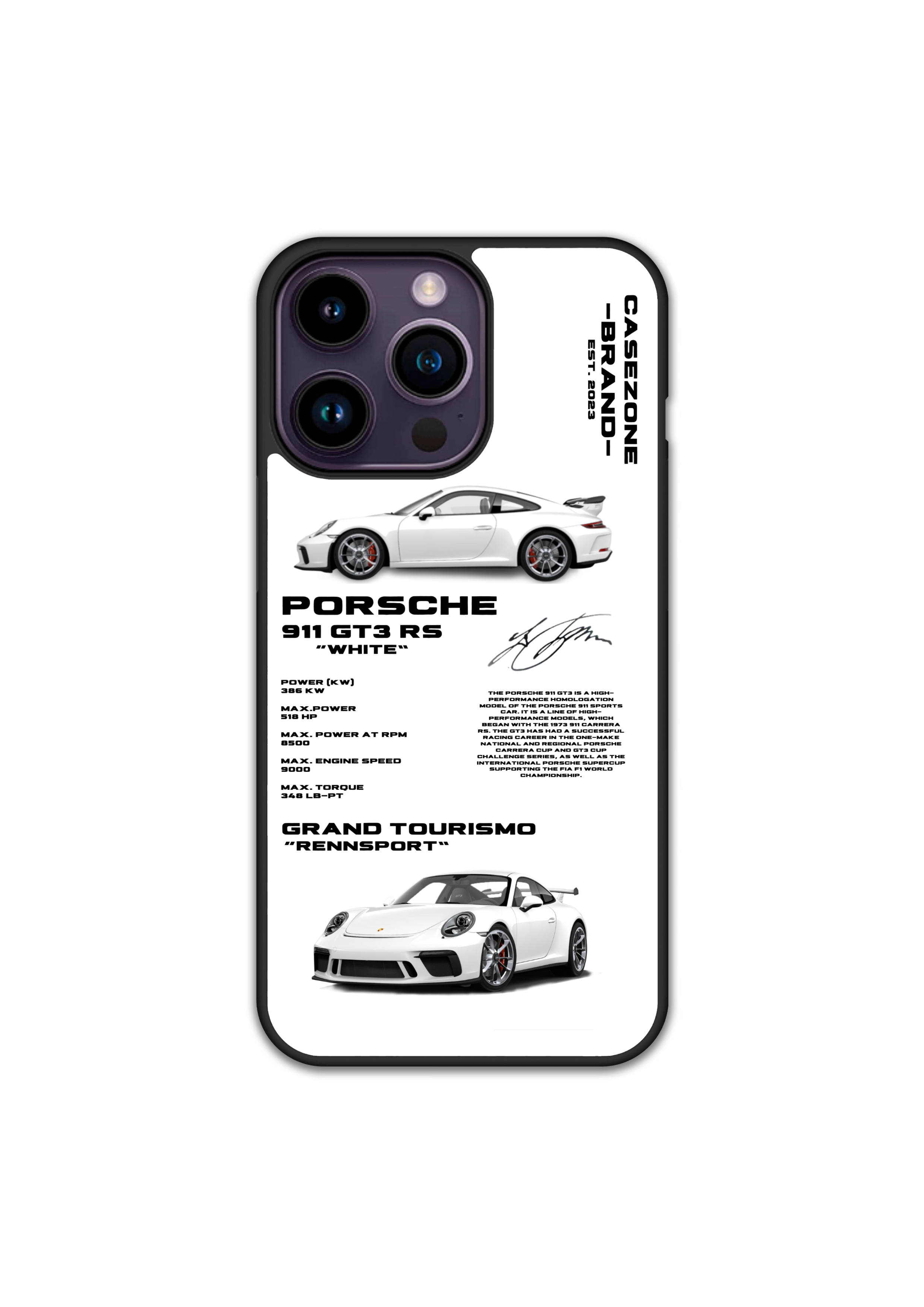 Силиконов Кейс - Perfection White Porsche