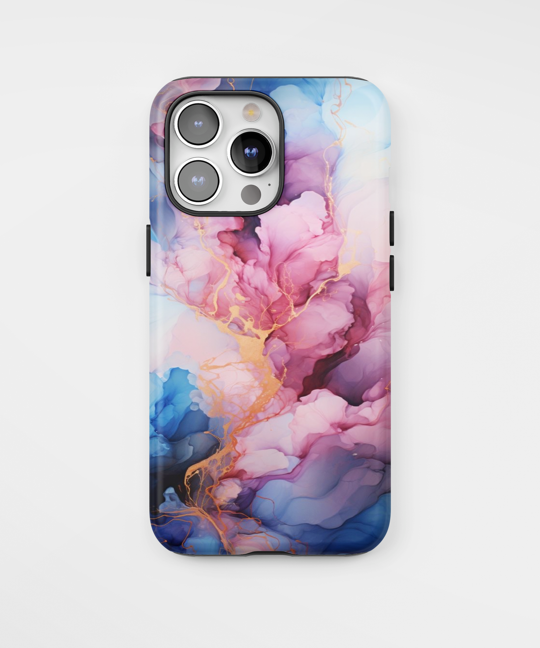 Силиконов Premium Marble Кейс за iPhone - Flower World